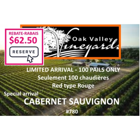 780- Cabernet  Sauvignon Oak Valley 23L